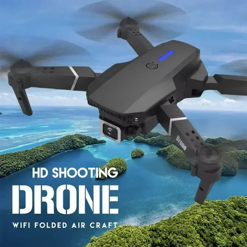 Drone professionnel E88 4K avec caméra grand angle HD 1080P, WiFi, FPV, recommandé de tenir un importateur RC pliable, hélicoptère quadrirotor, jouets pour enfants