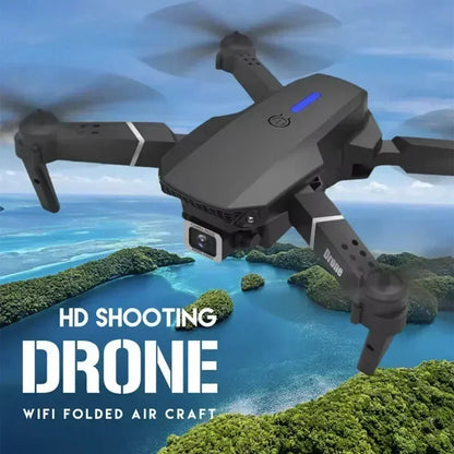 Drone professionnel E88 4K avec caméra grand angle HD 1080P, WiFi, FPV, recommandé de tenir un importateur RC pliable, hélicoptère quadrirotor, jouets pour enfants