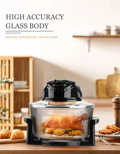 12L Air Fryer, 1400W Electric Hot fryer Oven Oilless Cooker with Touch Control & Nonstick Basket & Visible Window, Family Size