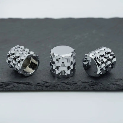 Guyker guitare basse potentiomètre bouton de commande Surface dentelée Style alliage d'aluminium matériel boutons CKB028
