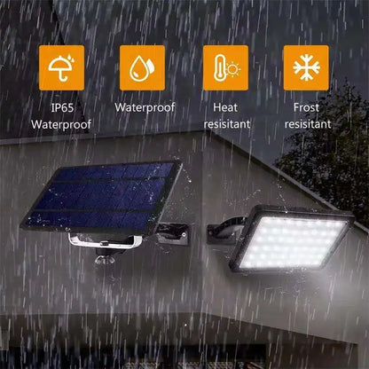 Projecteur LED solaire 550 Lumens 48 LED IP65 applique murale extérieure étanche avec panneau solaire pour paysage certifié RoHS