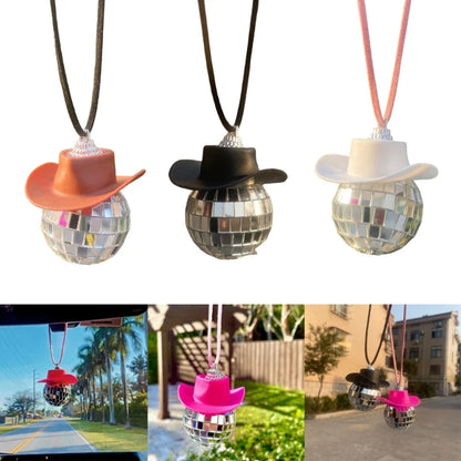 Porte-clés boule disco à suspendre au rétroviseur, accessoire de décoration pour sac ou voiture