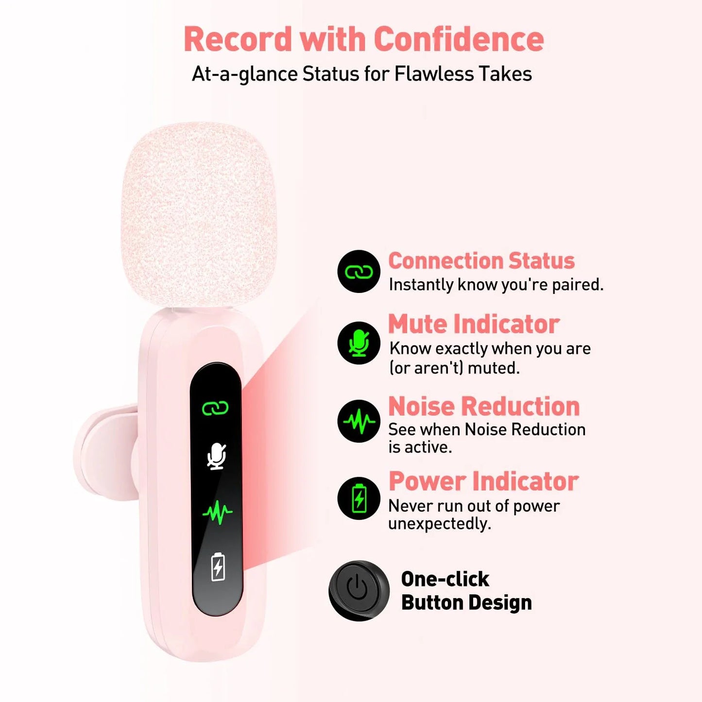 Microphone cravate sans fil pour iPhone, Android, PC : enregistrement audio-vidéo, suppression du bruit, micros cravates pour TikTok en direct, YouTube