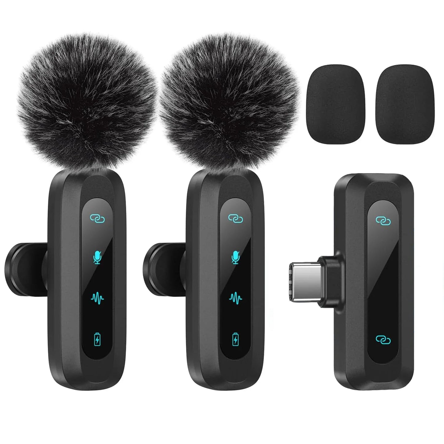Microphone lavalier professionnel sans fil pour téléphones mobiles, ordinateurs universels pour Vlog, interventions vidéo courts, conférences