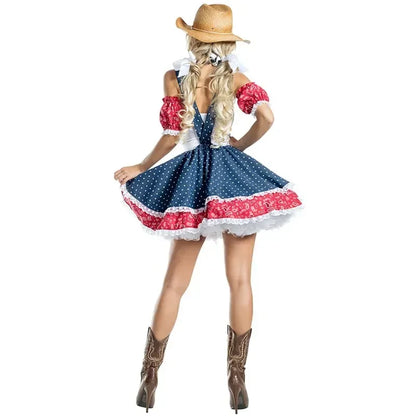 Cowboy occidental Festival de la bière Sexy adulte Cowboy jeu de rôle Costume Halloween fête scène Performance Costume Cowboy fille chevalier