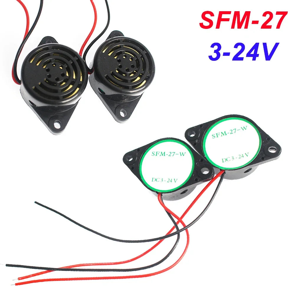 5/10 pièces SFM-27 95DB alarme décibel élevé 3-24V Buzzer électronique Buzzer actif alarme sonore Intermittente son continu SFM27