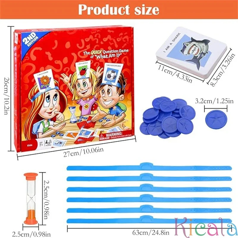 Jeu de société de devinettes d'image pour enfants, jeu pour enfants, jeux interactifs Parent-enfant pour la famille, jeux de fête