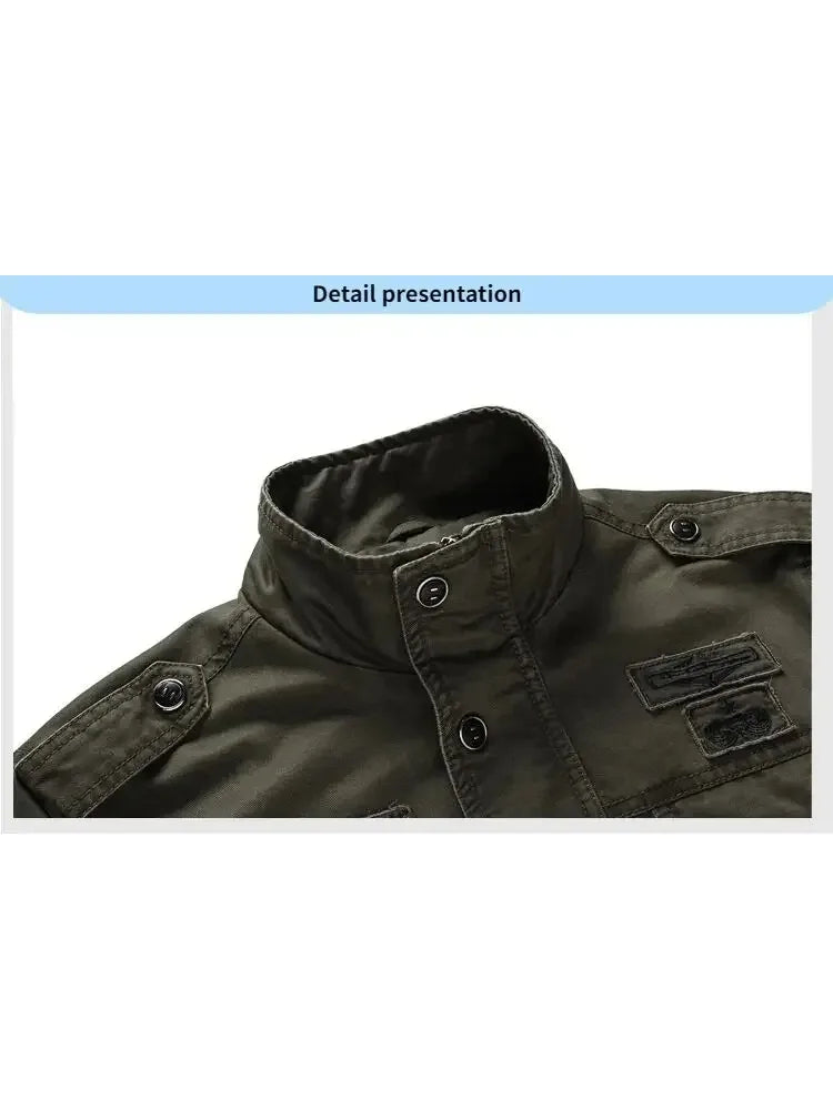 2024 New Casual Climbing pilots Jacket Men Plus Size 6XL Jaqueta Masculina working clothes Spring Autumn Cargo Mens Jackets Coat