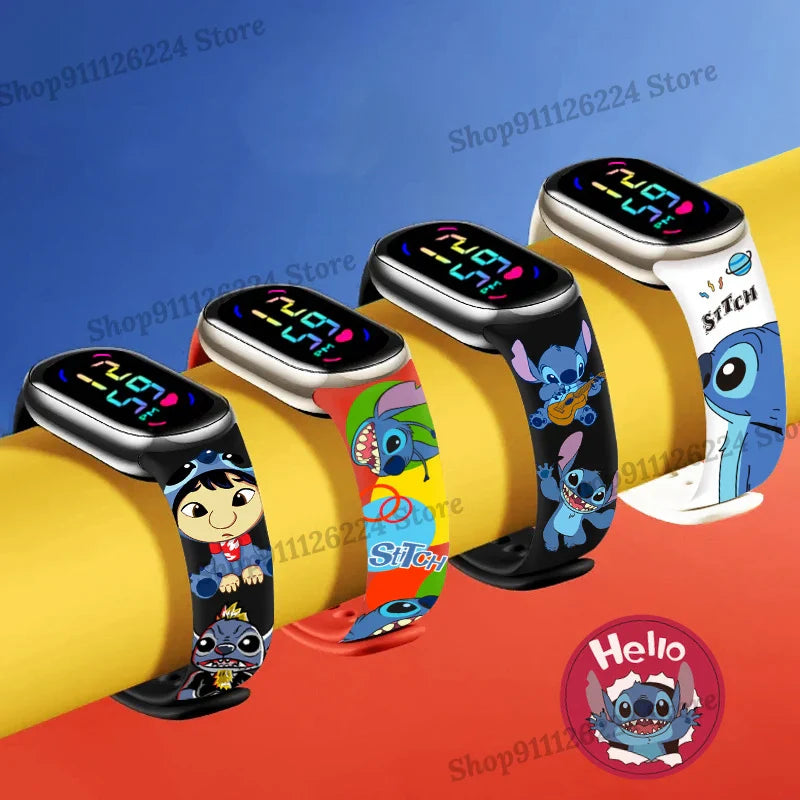 Montres Stitch pour enfants, filles, étanche, sport, écran tactile, pour femmes, horloge numérique étanche, bracelet, cadeaux exquis