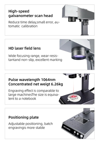 DAJA M1 Fiber Laser Marking Machine High Precision Metal Nameplate MR.Crave Engraver Wifi Portable Engraving Industrial Desktop