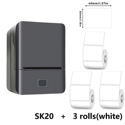 SINMARK SK20 Portable Thermal Printer With Labels Mini Bluetooth Sticker Marker Self-adhesive Label Printer Photo Printer Gift