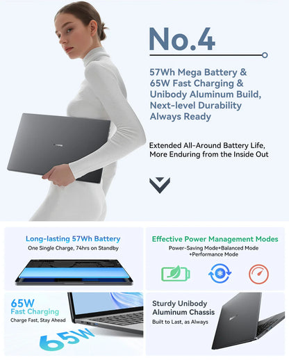 Ordinateur portable Blackview AceBook 12 Win 11 16'' FHD IPS, Intel I5-1030NG7, 16 Go de RAM, 512 Go de SSD, bouton d'alimentation 2 en 1 avec empreinte numérique