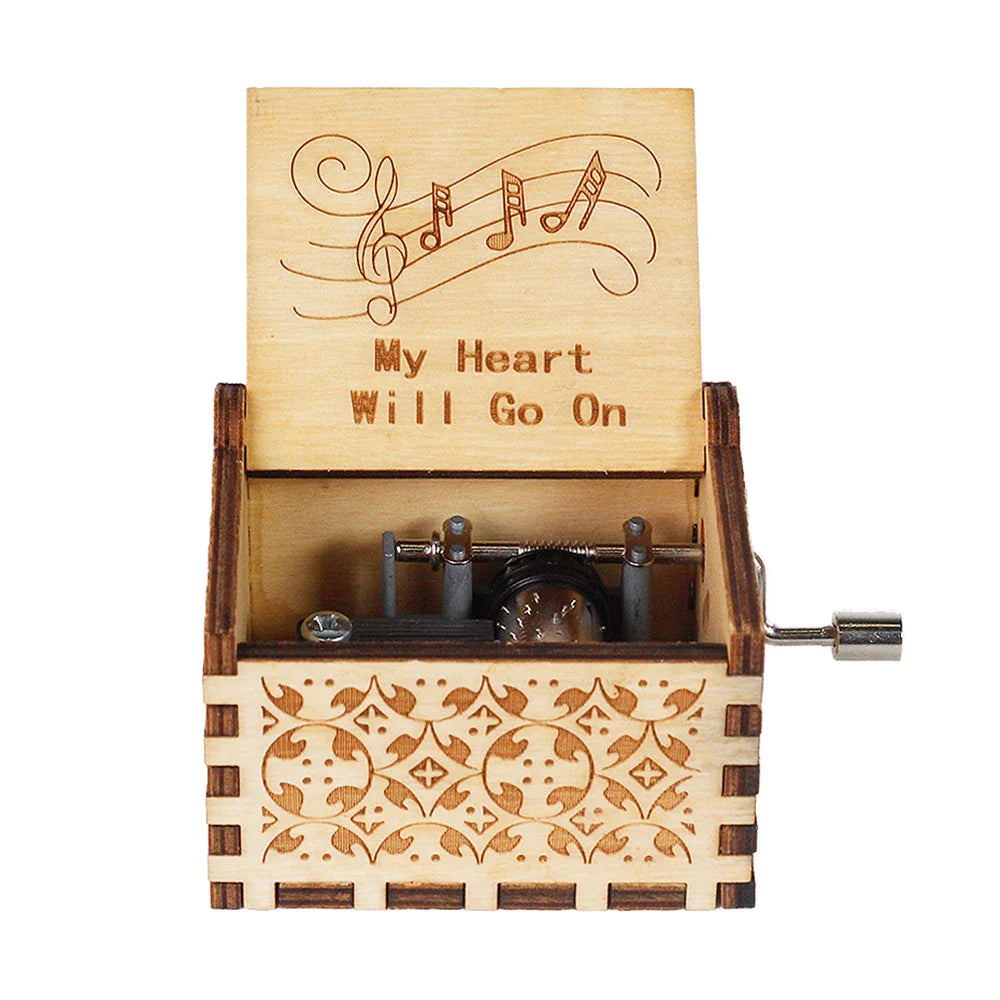 Boîte à musique en bois Antique sculpté à la main, thème classique, musique pour anniversaire, noël, nouvel an, cadeaux, décoration familiale
