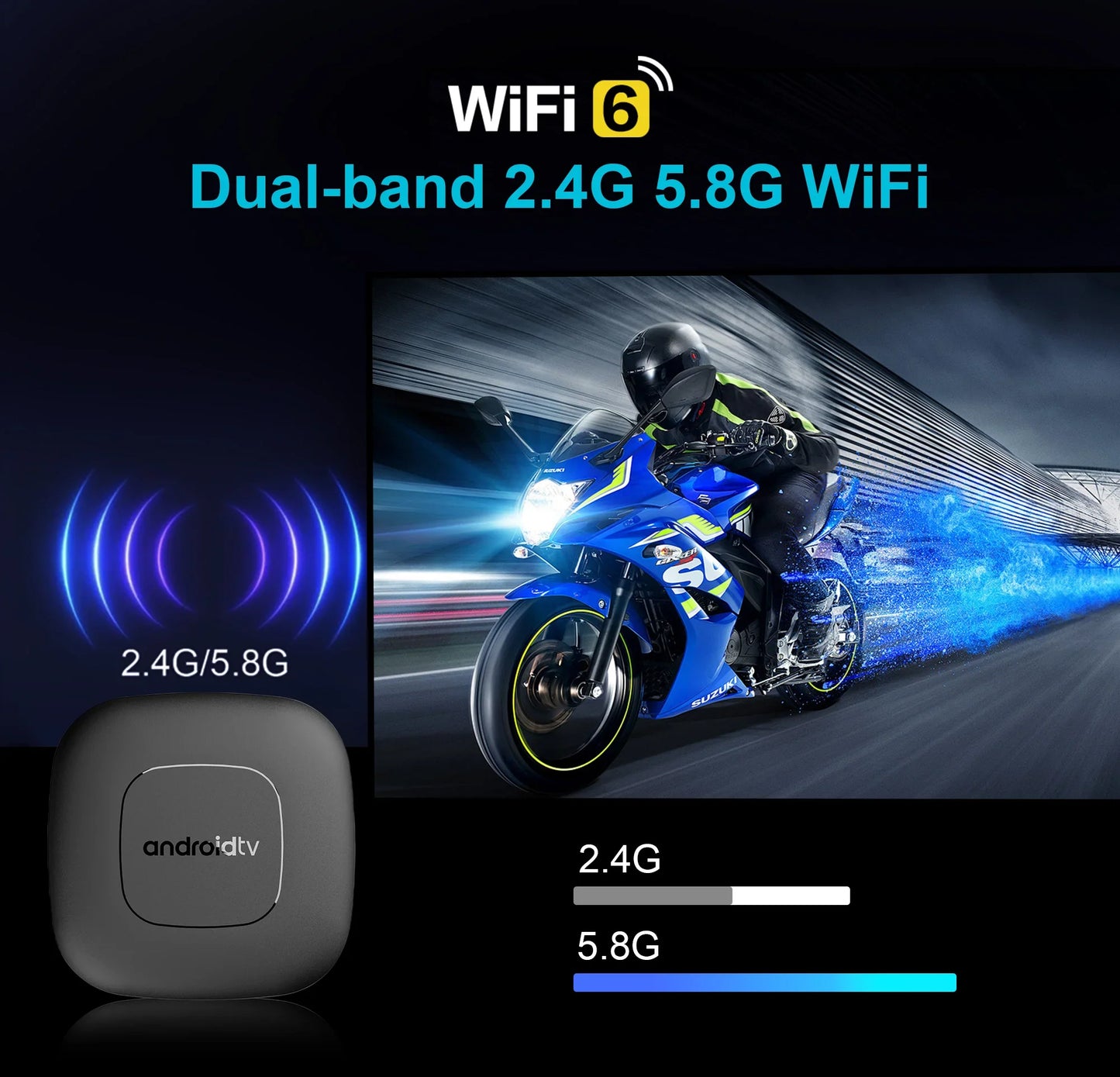 Android TV Box Mortal T1 Global Version Wifi6 Voice Control Android14 4K Video AllwinnerH313 Netflix Fire TV stick 2G8G16G