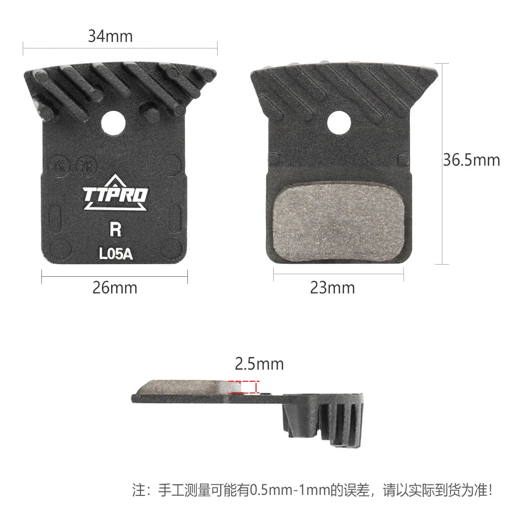 TTPRO 1/2/3/4 pièces L05A plaquettes de frein à disque de vélo pièces de frein de vélo pour RS405 RS305 MT200 XT DEORE SLX M6100/M7100/M8100