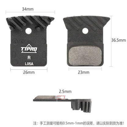 TTPRO 1/2/3/4 pièces L05A plaquettes de frein à disque de vélo pièces de frein de vélo pour RS405 RS305 MT200 XT DEORE SLX M6100/M7100/M8100