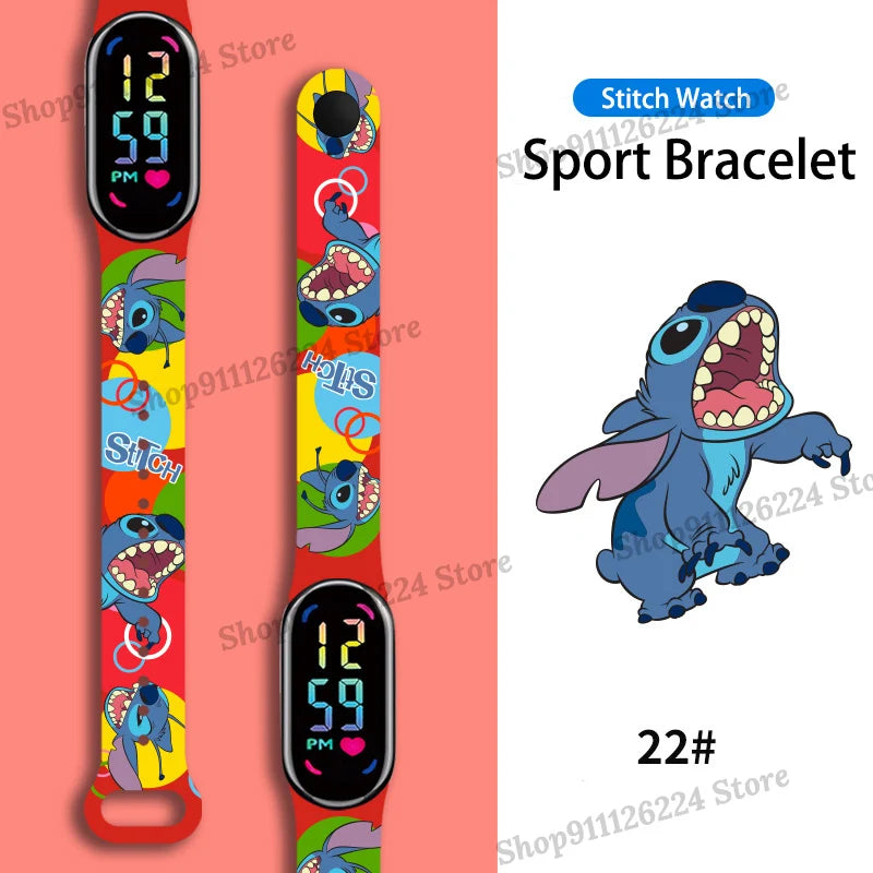 Montres Stitch pour enfants, filles, étanche, sport, écran tactile, pour femmes, horloge numérique étanche, bracelet, cadeaux exquis