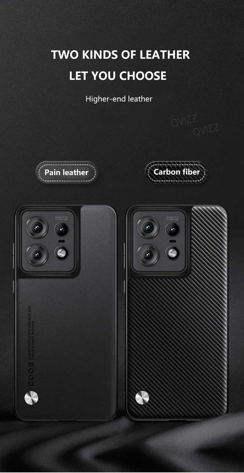 Leather Case for Motorola Moto Edge 50 Pro Luxury Carbon Fiber Matte Silicone Protection Phone Cover MotorolaEdge50Pro Coque