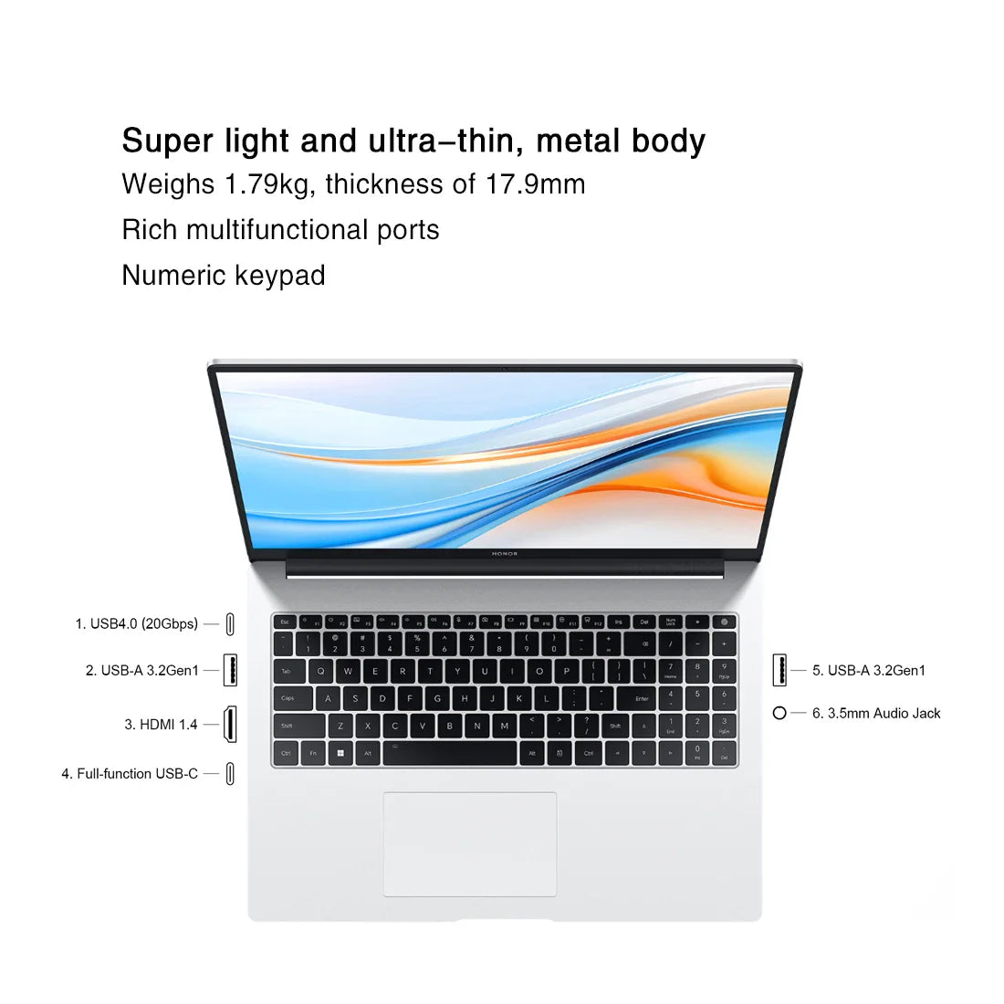 HONOR Laptop MagicBook X16 Plus 2024 BRI-721 16"Inch 2.5K 120Hz AMD Ryzen R7 8845HS 16/32GB 1TB Computer PC Notebook Ultrabook