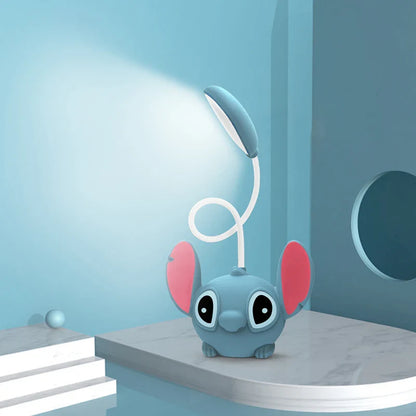 Lampe de bureau Led Lilo & Stitch, avec taille-crayon, pliable, mignonne, veilleuse de bureau, Recharge Usb, cadeau