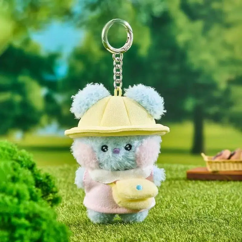 New Bt21 Spring Outing Series Kawaii Anime Plush Shooky Koya Keychain Cute Cartoon Rj Cooky Bag Pendant Decoration Girl Gift