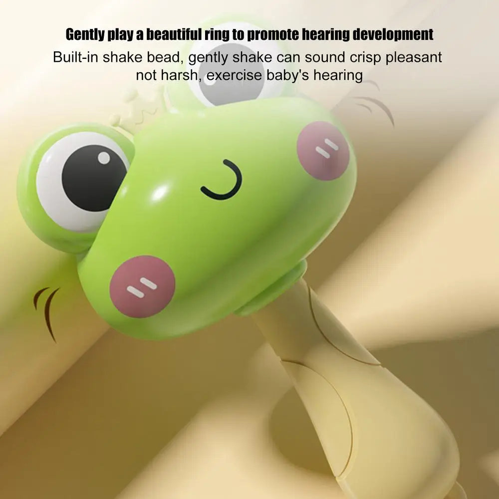 Maracas mignons de canard de grenouille pour des enfants, jouets musicaux d'illumination créative de bébé, secoueur de hochet, anniversaire d'enfants, faveurs de bébé