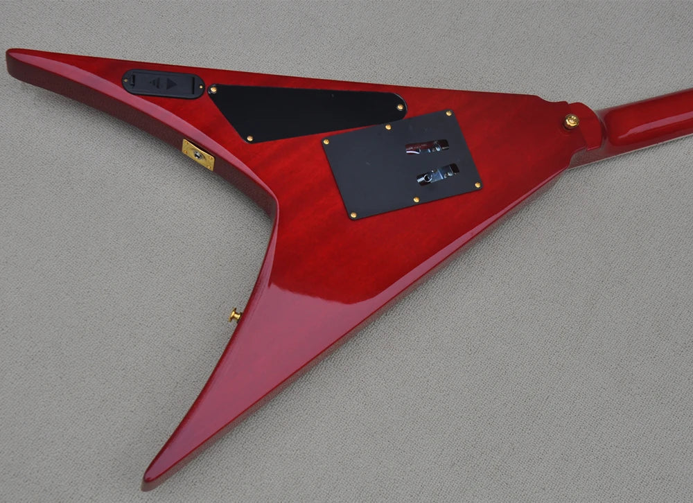 Custom High Quality 6-string Electric Guitars with Gold Tremolo Bridge, Red Body, Custom Offer