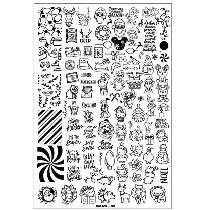 Cartoon Halloween Nail Stamping Plates skull Character Animals Template Stencils Nail Art Stamp Plate Manicure Nail Print Tool