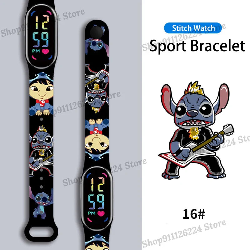 Montres Stitch pour enfants, filles, étanche, sport, écran tactile, pour femmes, horloge numérique étanche, bracelet, cadeaux exquis