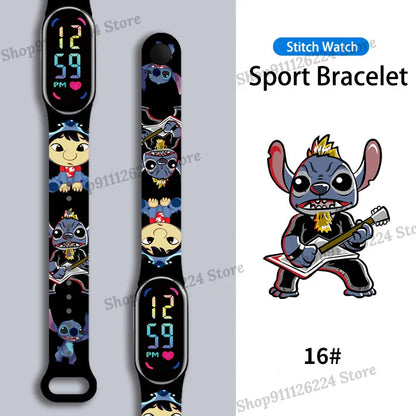 Montres Stitch pour enfants, filles, étanche, sport, écran tactile, pour femmes, horloge numérique étanche, bracelet, cadeaux exquis