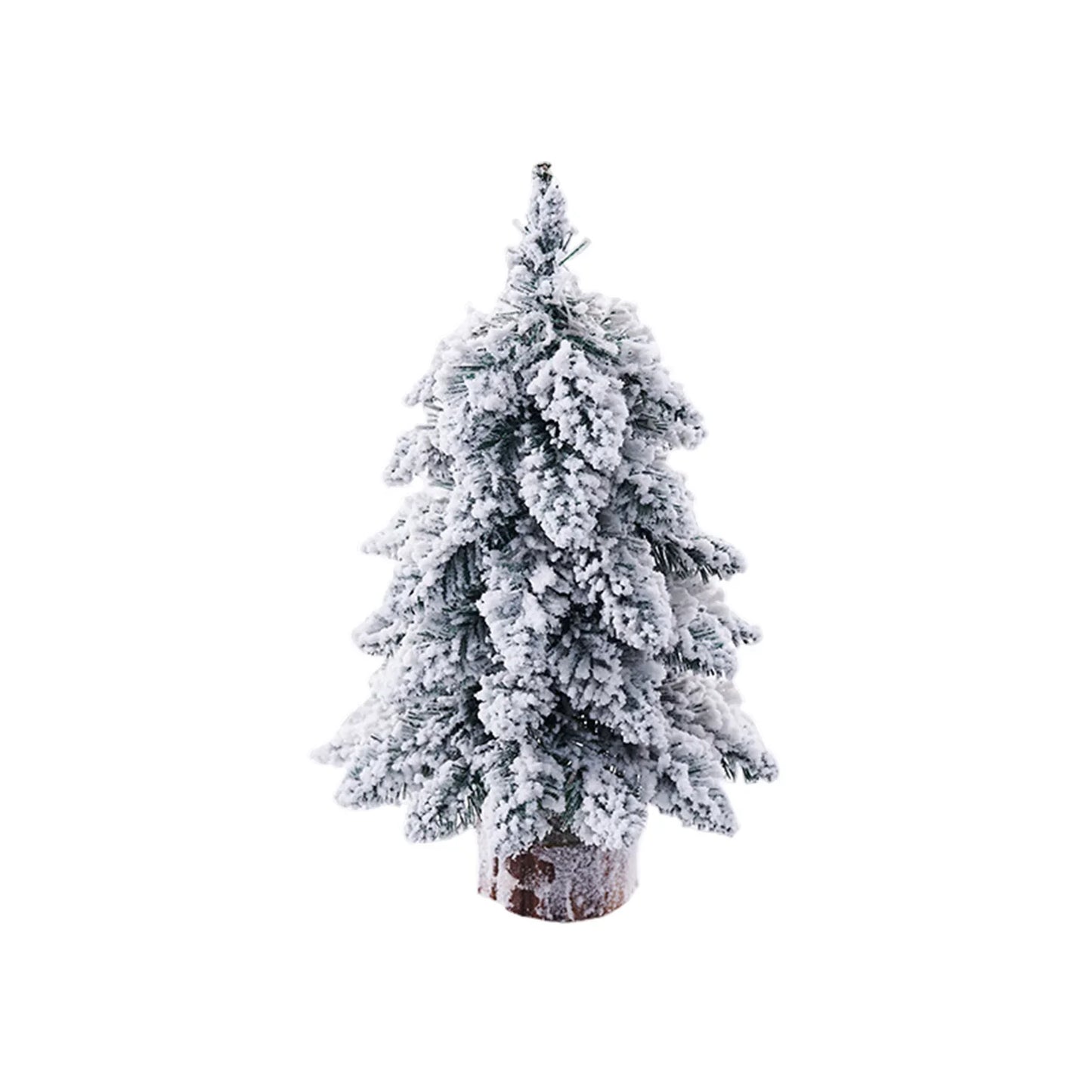 Arbre de Noël nordique de 45/60 cm, ornement d'arbre flocon de neige exquis, arbre floqué lumineux, accessoires de décoration pour le Nouvel An et les fêtes de Noël