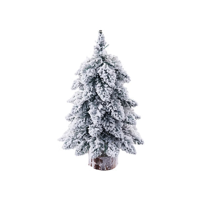 Arbre de Noël nordique de 45/60 cm, ornement d'arbre flocon de neige exquis, arbre floqué lumineux, accessoires de décoration pour le Nouvel An et les fêtes de Noël