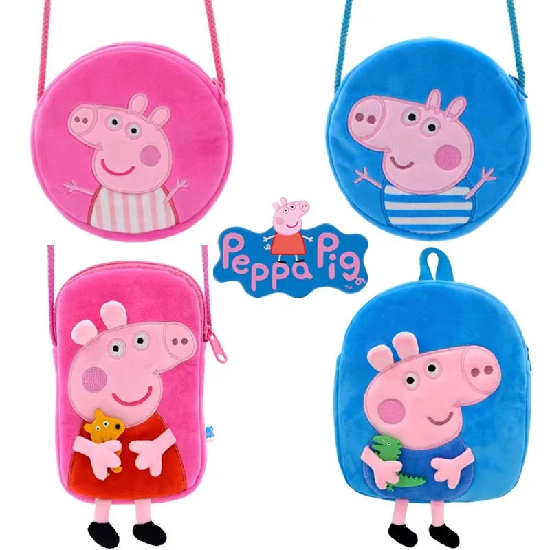 19CM Genuine Peppa Pig George Stuffed Plush Toys High Quality Keyring Hot Cartoon Animal Doll Pendant Children's Birthday Gifts