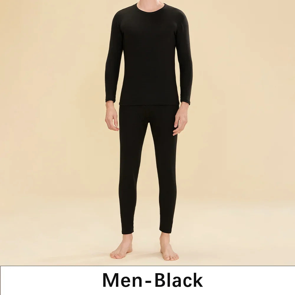 1 ensemble de sous-vêtements thermiques chauds en laine et soie pour femmes, ensembles de vêtements thermiques longs pour l'automne et l'hiver