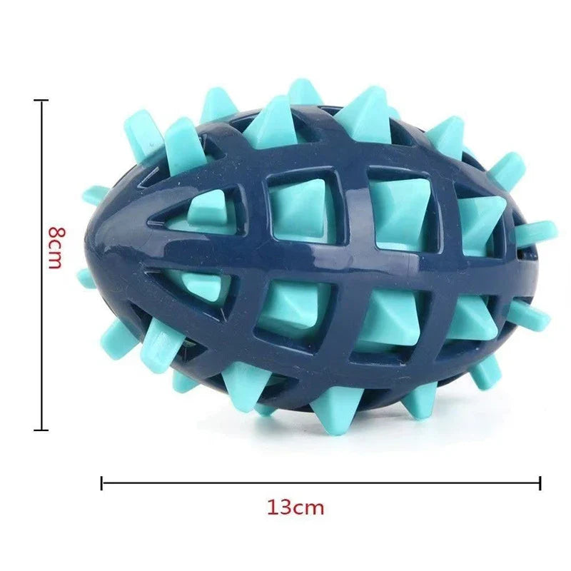 Rugby en caoutchouc pour chien, épines souples, meulage des dents, résistance aux morsures, compression, vocalisation accompagnant les chiens de grande et moyenne taille