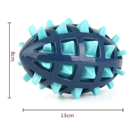 Rugby en caoutchouc pour chien, épines souples, meulage des dents, résistance aux morsures, compression, vocalisation accompagnant les chiens de grande et moyenne taille