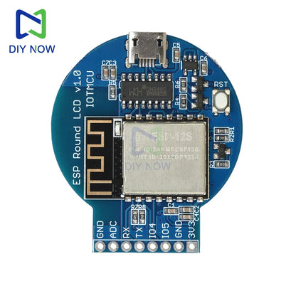 Carte de développement ESP8266 NodeMCU 6 000, 1.28 pouces, GC9A01, écran LCD rond TFT, micro USB EPS