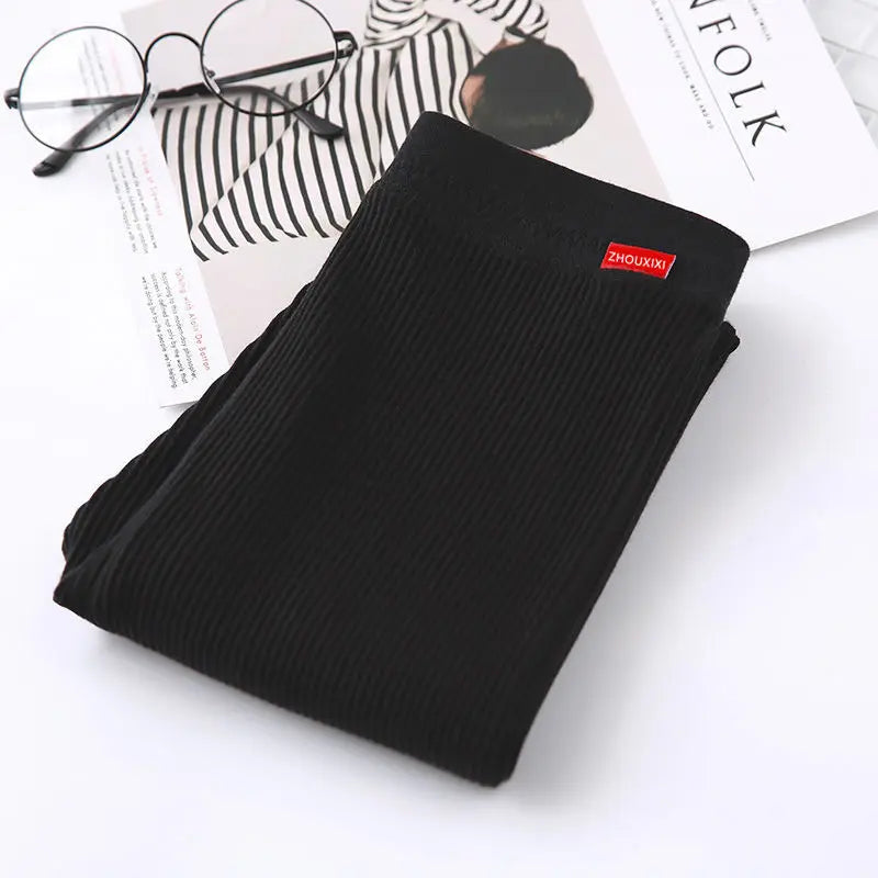 Women's Warm Winter Leggings, Thick Fleece Thermal Pants, Slim, High Waist, Elastic Tights, Solid Colors