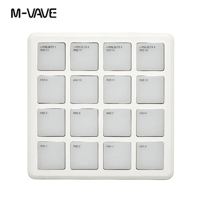 Contrôleur de poche MIDI sans fil M-VAVE SK-16 SMC-PAD, 16 tampons, Instruments de clavier à Percussion adaptés