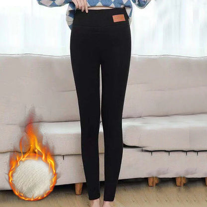 Legging taille haute sans couture pour femme avec intérieur en polaire doux, thermique, chaud, isolé, pour l'hiver. Collant polaire chaud pour femme. Vêtements d'hiver pour femme.