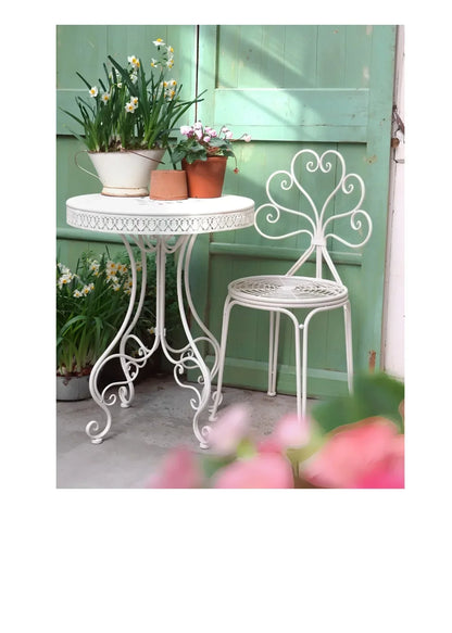 Table d'extérieur en fer européen, balcon de cour, table de terrasse, conception de dentelle, meubles de jardin, décoration de la maison, petite table basse