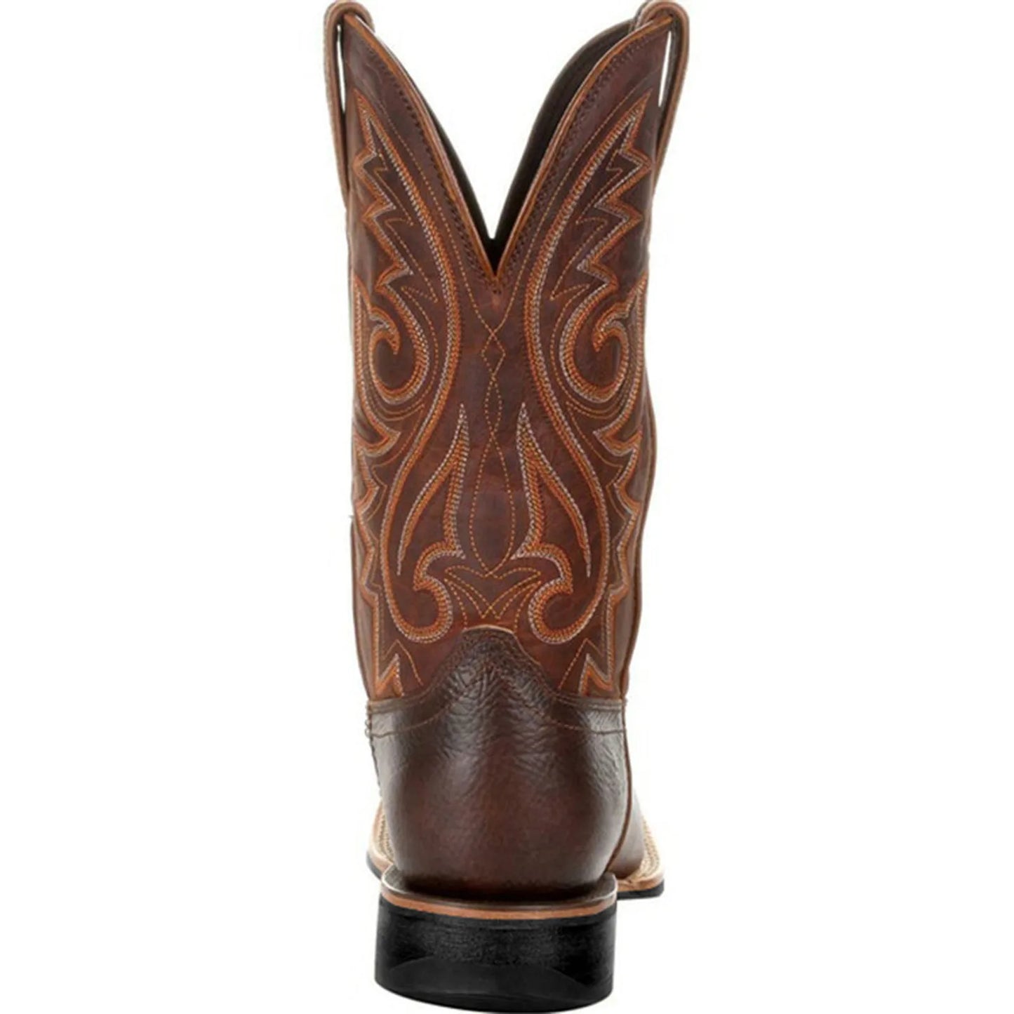 Bottes de cowboy Western pour hommes Noir Marron PU Cuir Bottes Rétro Hommes Rading Bottes Hommes Brodé Mi-Mollet Moto Bottes Taille 48
