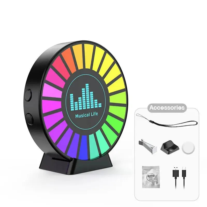 Led Music Sound Control Pickup Light Rhythm Lamp RGB Car Ambient Light Adjustabl Automotivo Strip For Automobiles Family Party