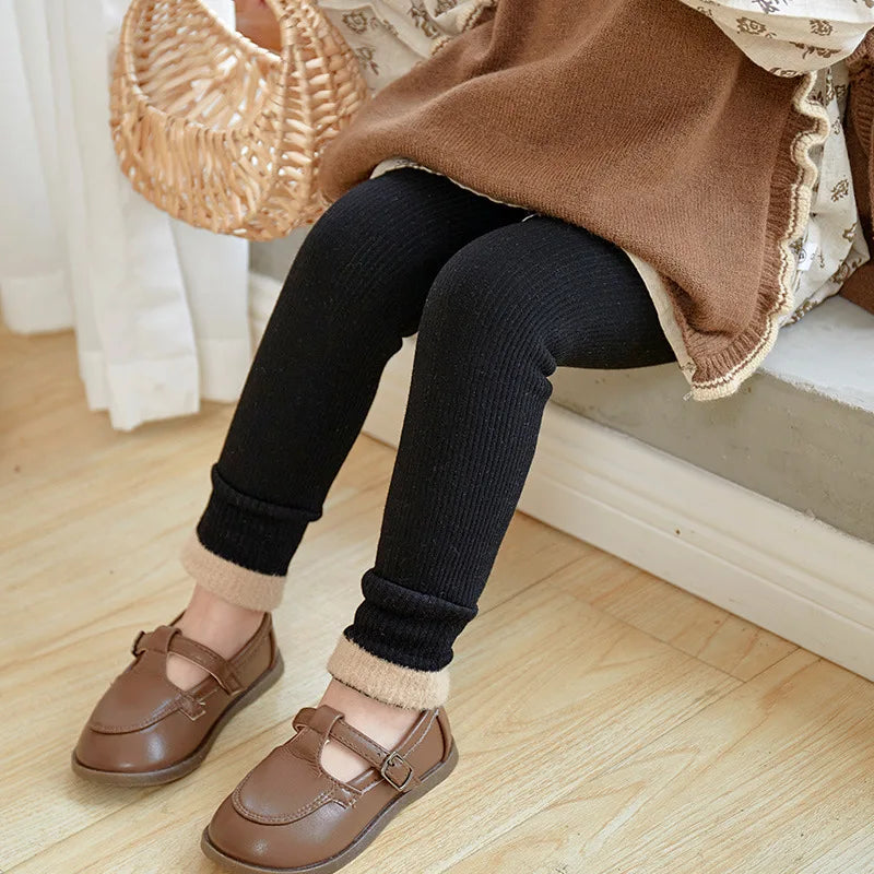 Leggings d'hiver pour enfants, pantalon avec sourire extra, pour filles