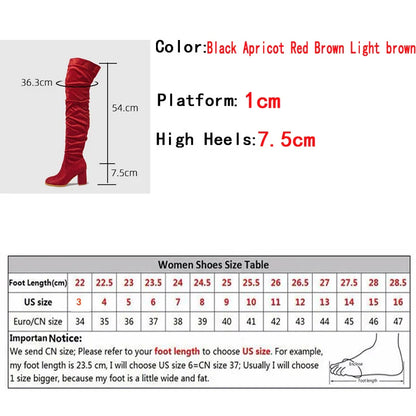 Bottes Noires Marron Cuissardes Liyke 2025 Automne Hiver Femme Sexy Bout Pointu Fermeture Éclair Chaussures Hautes Talon Carré Bottines Femme
