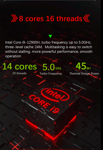 YSJMNPC Gaming Laptop Computer Intel Core i9-13900H NVIDIA RTX 4050 6G 16 Inch IPS 2*DDR5 MAX 64GB 2*M.2 PCIE SSD WIFI