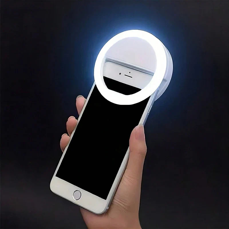 LED anneau de Selfie lumineux, éclairage de maquillage fantaisie, lampe de Selfie LED pour téléphones mobiles, veilleuse Photo, lampe de Selfie rechargeable