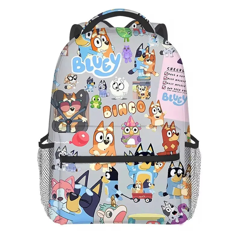 2024 New Bluey Animation Peripheral Children'S Outdoor Storage Bag Printed Backpack School Student Large Capacity Travel Bag