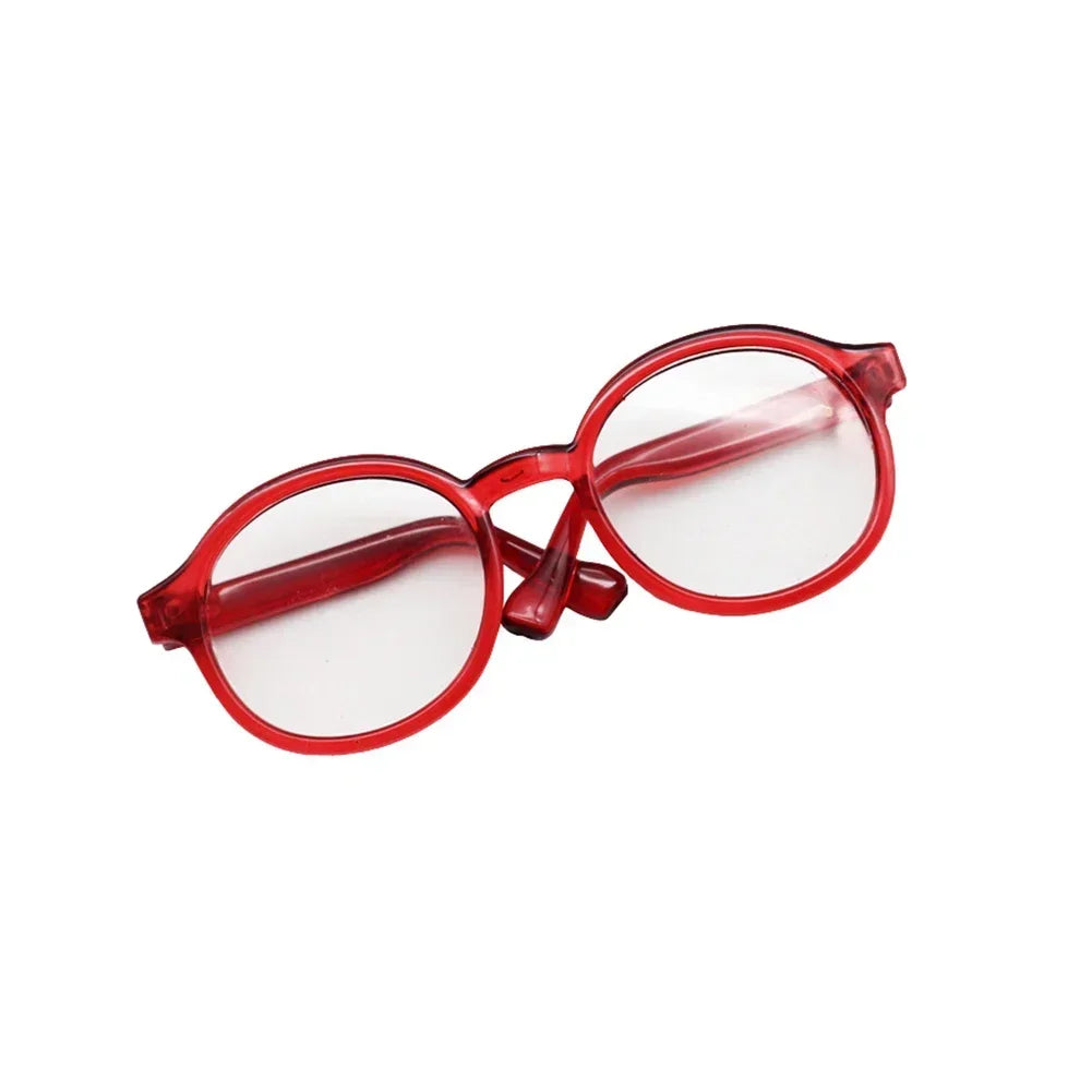 Labubu 6.5cm Transparent Plastic Glasses for 1/8 1/6 1/3 1/4 BJD for Labubu MSD SD Plush for EXO Doll Sunglasses