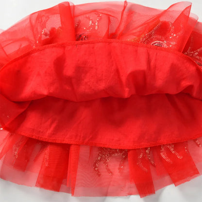 DXBOU- Jupe de princesse en tulle pailmétrage pour enfants, tenues de wapiti pour filles, vêtements en maille, cadeau de Noël et du Nouvel An
